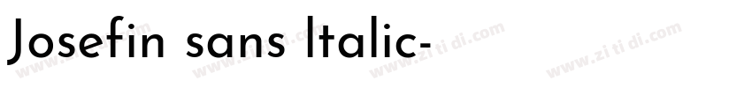 Josefin sans ltalic字体转换